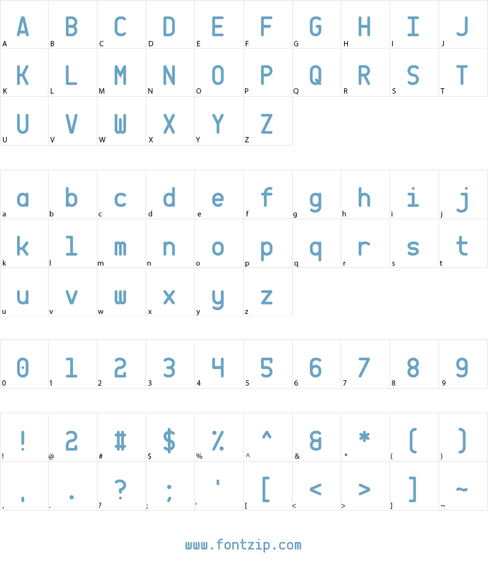 CQ Mono Font Character